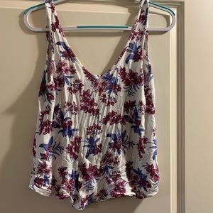 White floral tank top